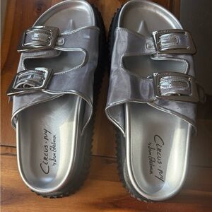 Circus by Sam Edelman Metallic Slide Sandals